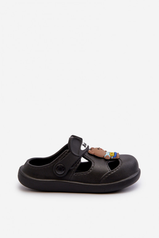 Chaussons Enfants Chaussons légers avec ornements couleur noire Opleja