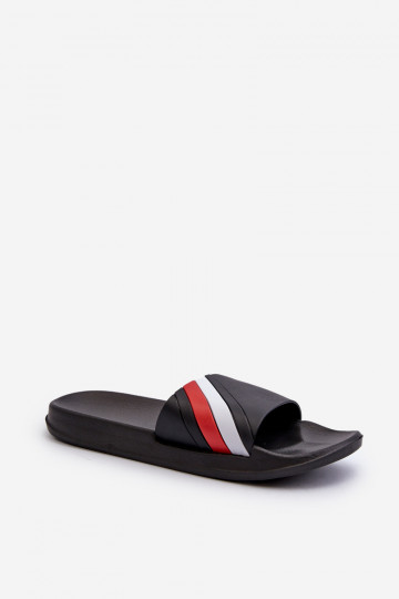 Chaussons légers pour hommes modèle classique de couleur noire Bemostom