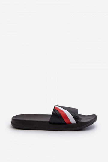 Chaussons légers pour hommes modèle classique de couleur noire Bemostom 2