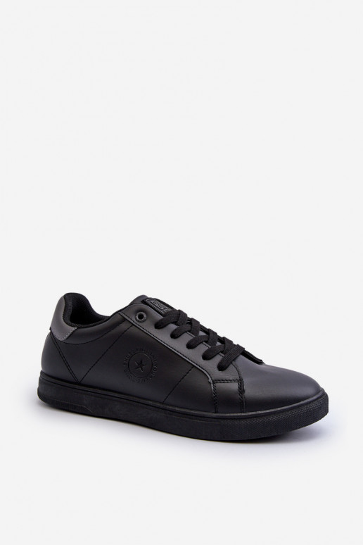 Chaussures décontractées pour hommes en cuir écologique Big Star NN174284 couleur noire Chaussures décontractées pour hommes en cuir écologique Big Star NN174284 couleur noire