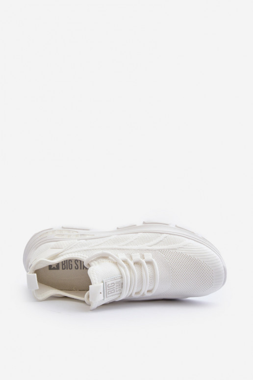 Baskets modèle chaussures HI-POLY SYSTEM Big Star NN174468 couleur blanc