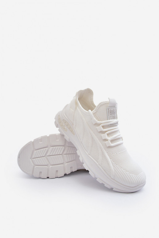 Baskets modèle chaussures HI-POLY SYSTEM Big Star NN174468 couleur blanc