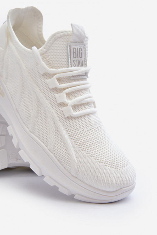 Baskets modèle chaussures HI-POLY SYSTEM Big Star NN174468 couleur blanc Baskets modèle chaussures HI-POLY SYSTEM Big Star NN174468 couleur blanc