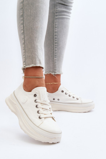 Chaussures pour femmes à semelles massives à la mode Big Star NN274126 couleur blanche