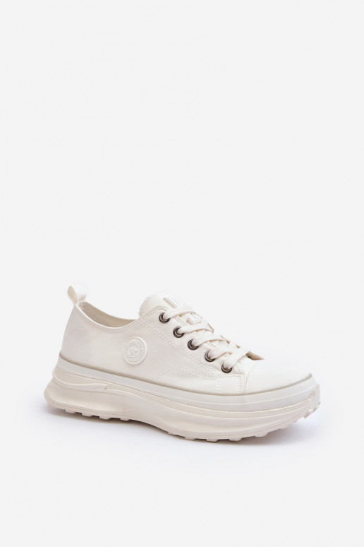 Chaussures pour femmes à semelles massives à la mode Big Star NN274126 couleur blanche