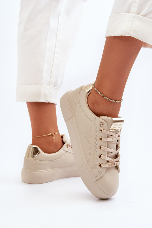 Baskets modèle chaussures Big Star NN274210 couleur beige