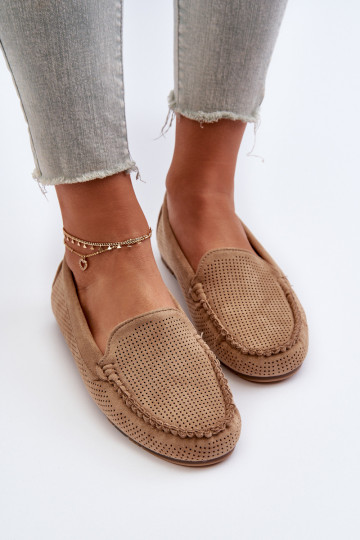 Mocassins élégants en daim beige Ranica 2