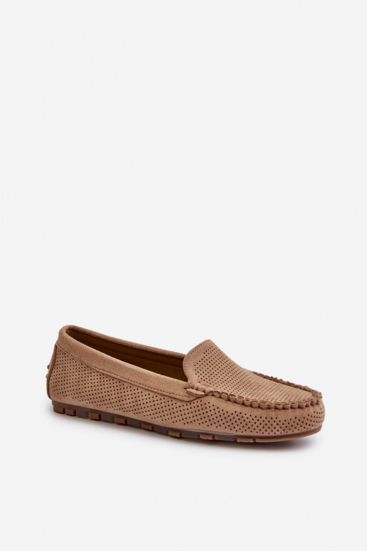 Mocassins élégants en daim beige Ranica