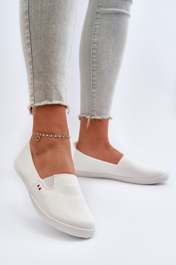 Baskets chaussures casual Slip-On couleur blanche Adrancia 2