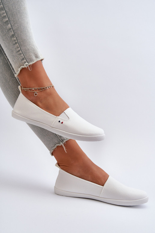 Baskets chaussures casual Slip-On couleur blanche Adrancia Baskets chaussures casual Slip-On couleur blanche Adrancia