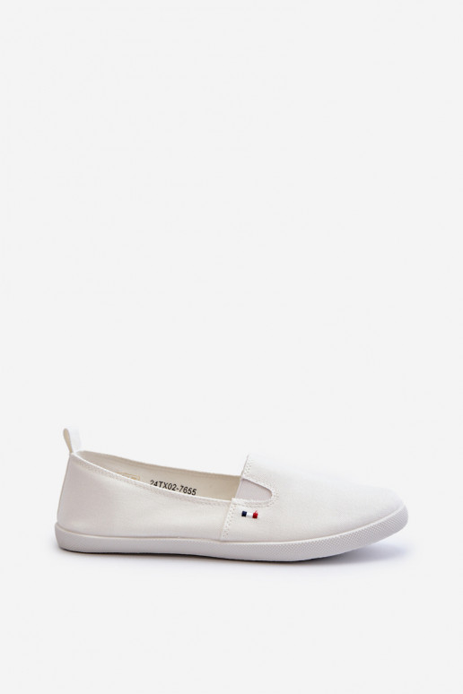 Baskets chaussures casual Slip-On couleur blanche Adrancia