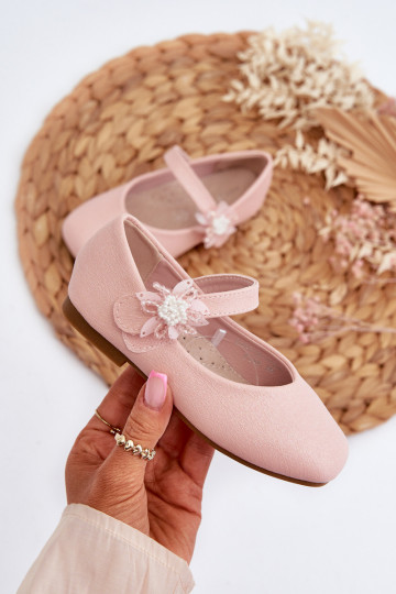 avec ballerines pailletées Enfant avec attaches adhésives couleur rose Jeylin 2