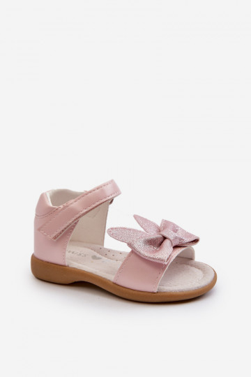 Sandales enfant avec rubans à attaches adhésives rose Wistala