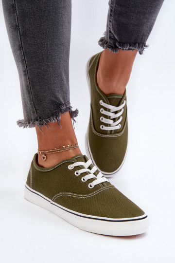 Baskets Baskets modèle classique de couleur kaki Olvali