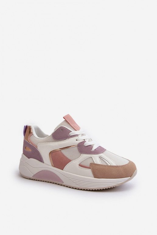 Baskets modèle chaussures à plateforme Couleur violet Lenivia