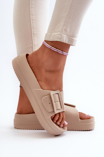 Big Star NN274A666 sandales plateforme légères avec boucles beige 2