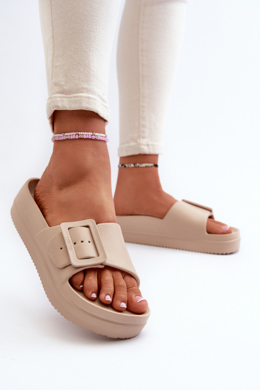 Big Star NN274A666 sandales plateforme légères avec boucles beige Big Star NN274A666 sandales plateforme légères avec boucles beige