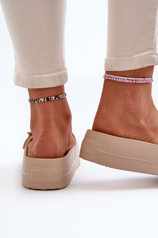 Big Star NN274A666 sandales plateforme légères avec boucles beige Big Star NN274A666 sandales plateforme légères avec boucles beige