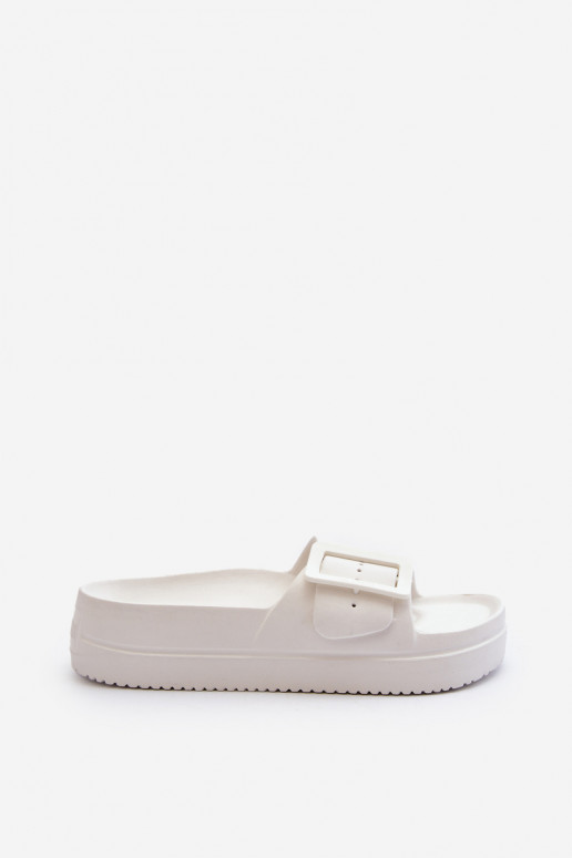 Tongs légères avec plateforme à boucle Big Star NN274A661 couleur blanc