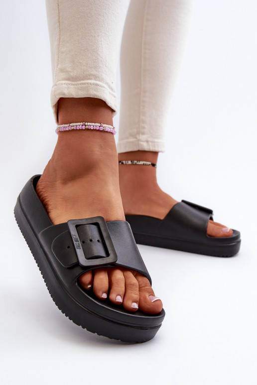 Tongs légères avec plateforme à boucle Big Star NN274A662 noir