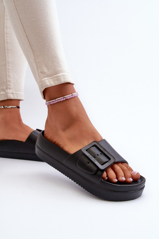 Tongs légères avec plateforme à boucle Big Star NN274A662 noir