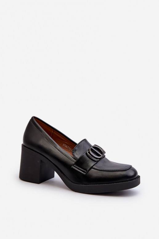 chaussures à talons avec ornements en noir Nedarea