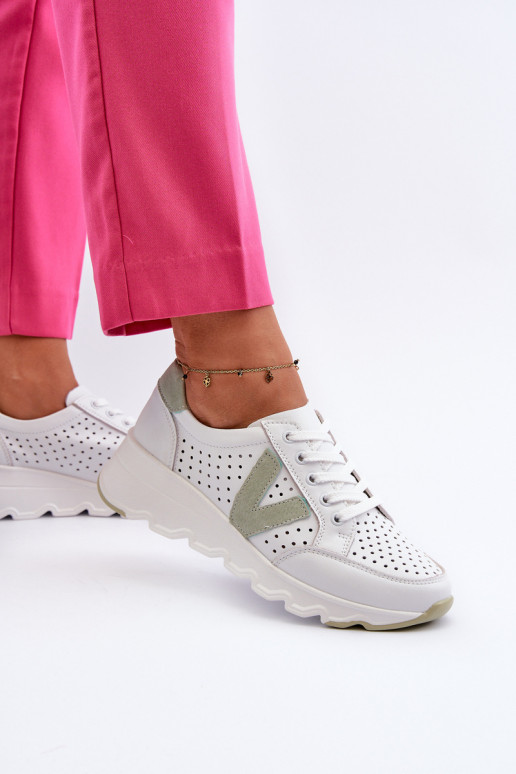 chaussures de sport de couleur blanche Eleonori