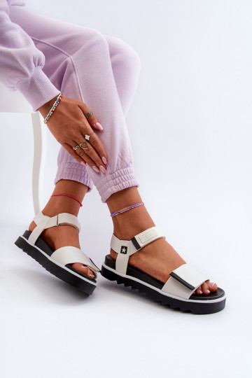 Sandales femme à plateforme Big Star NN274777 couleur blanc 2
