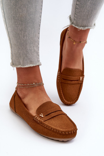 Mocassins pour femmes modèle classique de couleur marron Iramarie
