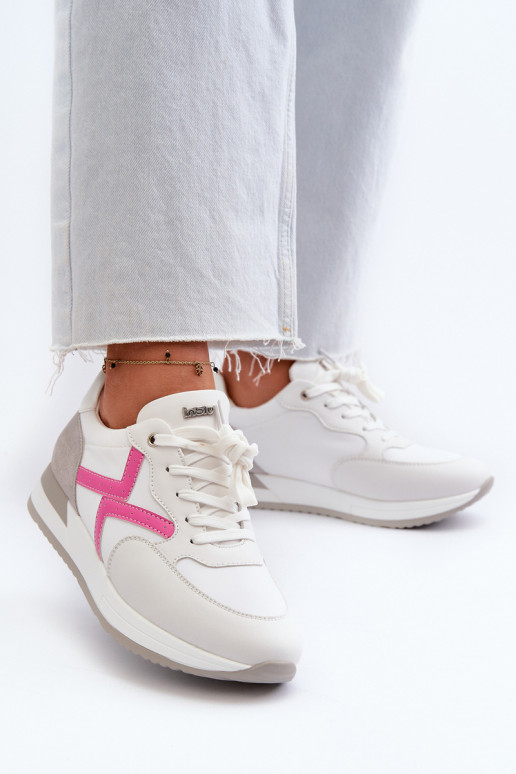 Baskets modèle chaussures avec plateforme INBLU IN000362 couleur blanc