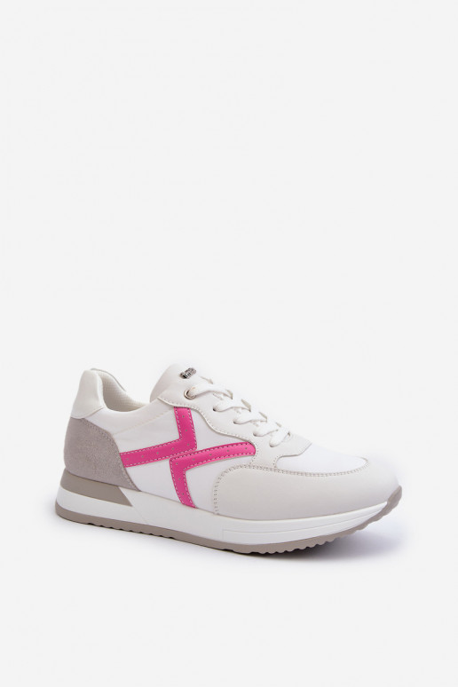 Baskets modèle chaussures avec plateforme INBLU IN000362 couleur blanc