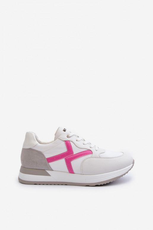 Baskets modèle chaussures avec plateforme INBLU IN000362 couleur blanc