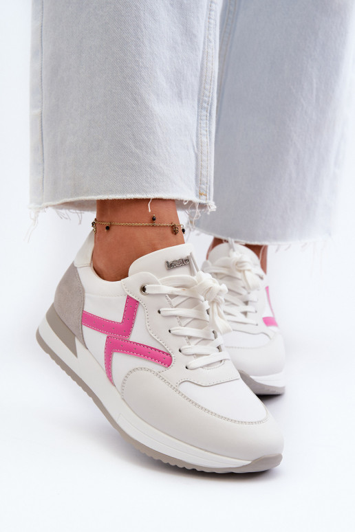 Baskets modèle chaussures avec plateforme INBLU IN000362 couleur blanc