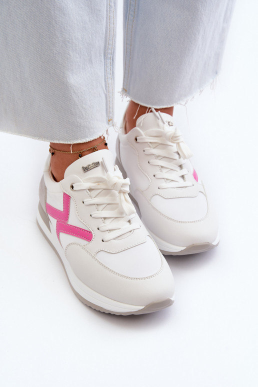 Baskets modèle chaussures avec plateforme INBLU IN000362 couleur blanc