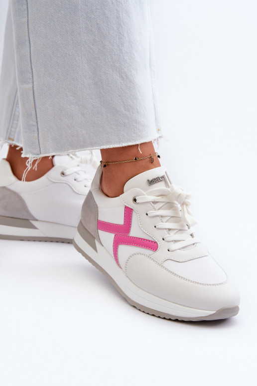 Baskets modèle chaussures avec plateforme INBLU IN000362 couleur blanc Baskets modèle chaussures avec plateforme INBLU IN000362 couleur blanc