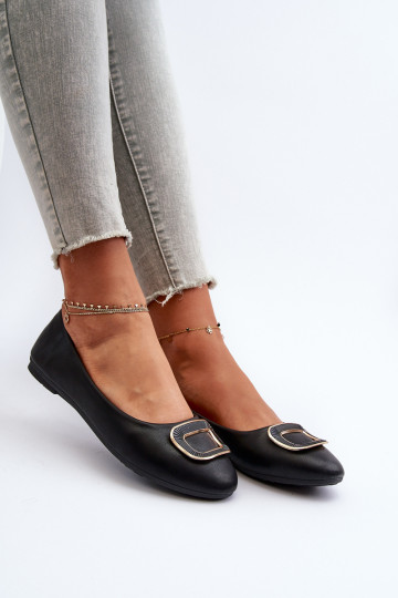 Ballerines avec ornements Eko noir Enicoria 2