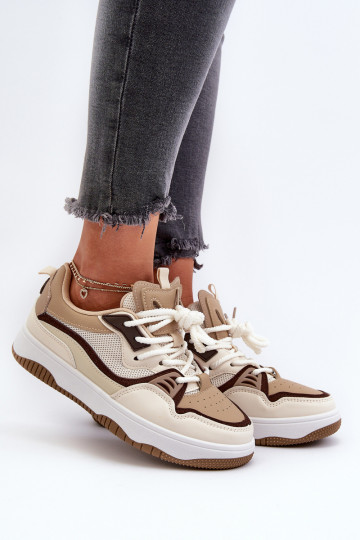 Chaussures modèle baskets avec plateforme Etnaria marron