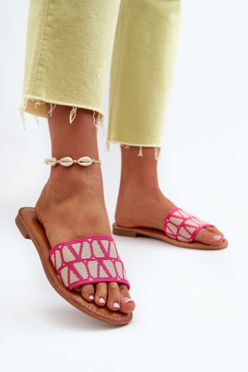 Tongs pour femmes à talons larges rose Traivea