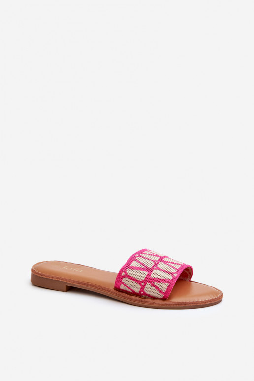 Tongs pour femmes à talons larges rose Traivea
