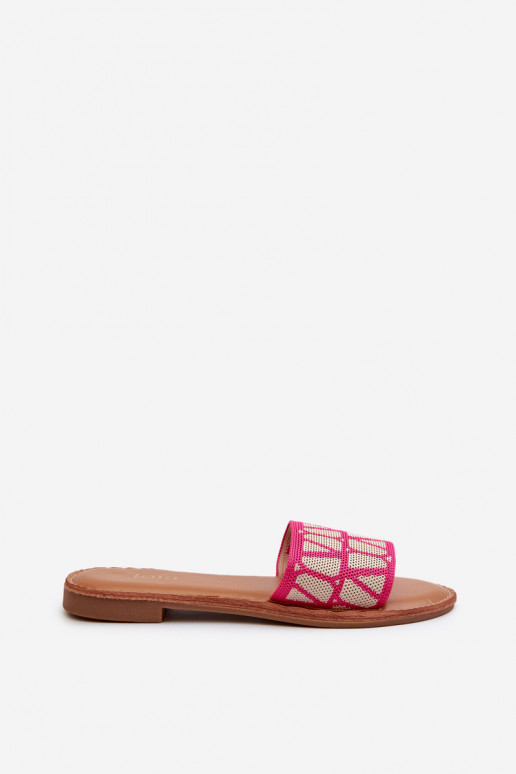 Tongs pour femmes à talons larges rose Traivea