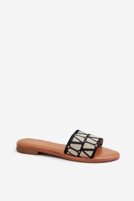 Tongs pour femmes à talons larges de couleur noire Traivea