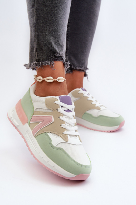 Chaussures modèle baskets en cuir écologique de différentes couleurs Vinelli