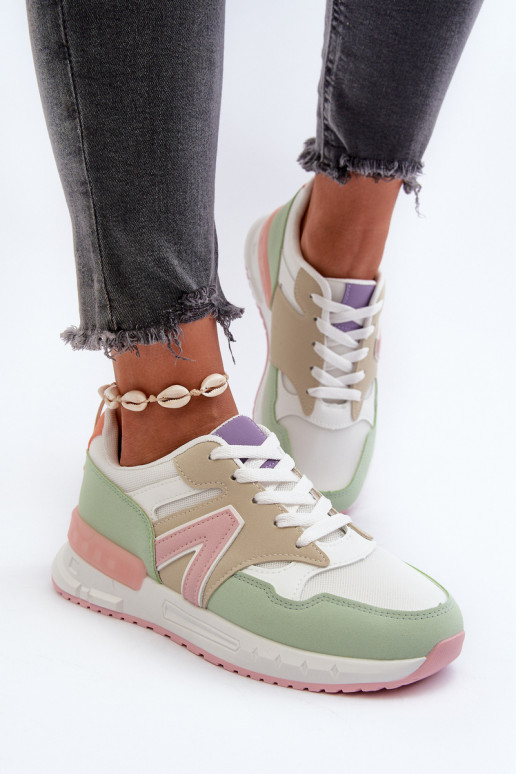 Chaussures modèle baskets en cuir écologique de différentes couleurs Vinelli