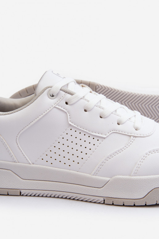 Chaussures modèle baskets en cuir écologique de couleur blanche Radikalle