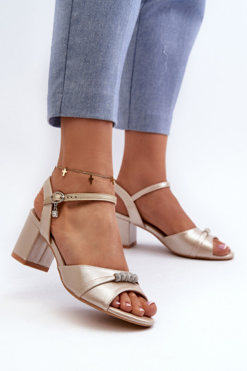 Sandales pour femmes Eko à talons avec de beaux détails de couleur or Narhi 2