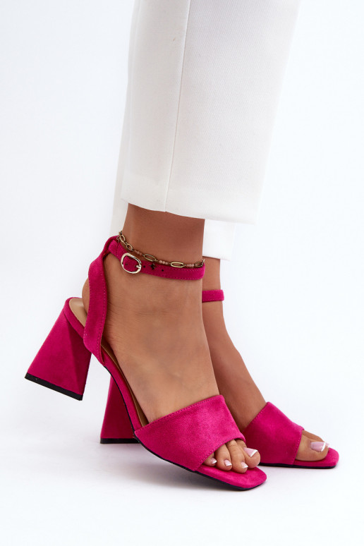 Sandales à talons hauts pour femmes en Eco Daim Fuchsia Upttima Sandales à talons hauts pour femmes en Eco Daim Fuchsia Upttima