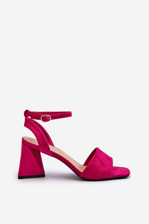 Sandales à talons hauts pour femmes en Eco Daim Fuchsia Upttima Sandales à talons hauts pour femmes en Eco Daim Fuchsia Upttima