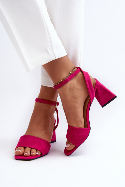 Sandales à talons hauts pour femmes en Eco Daim Fuchsia Upttima Sandales à talons hauts pour femmes en Eco Daim Fuchsia Upttima