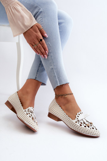 Ballerines ajourées avec rubans blanches Unstable 2