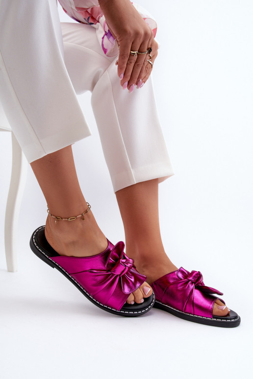 Chaussons pour femmes à talons larges couleur rose Nelvira